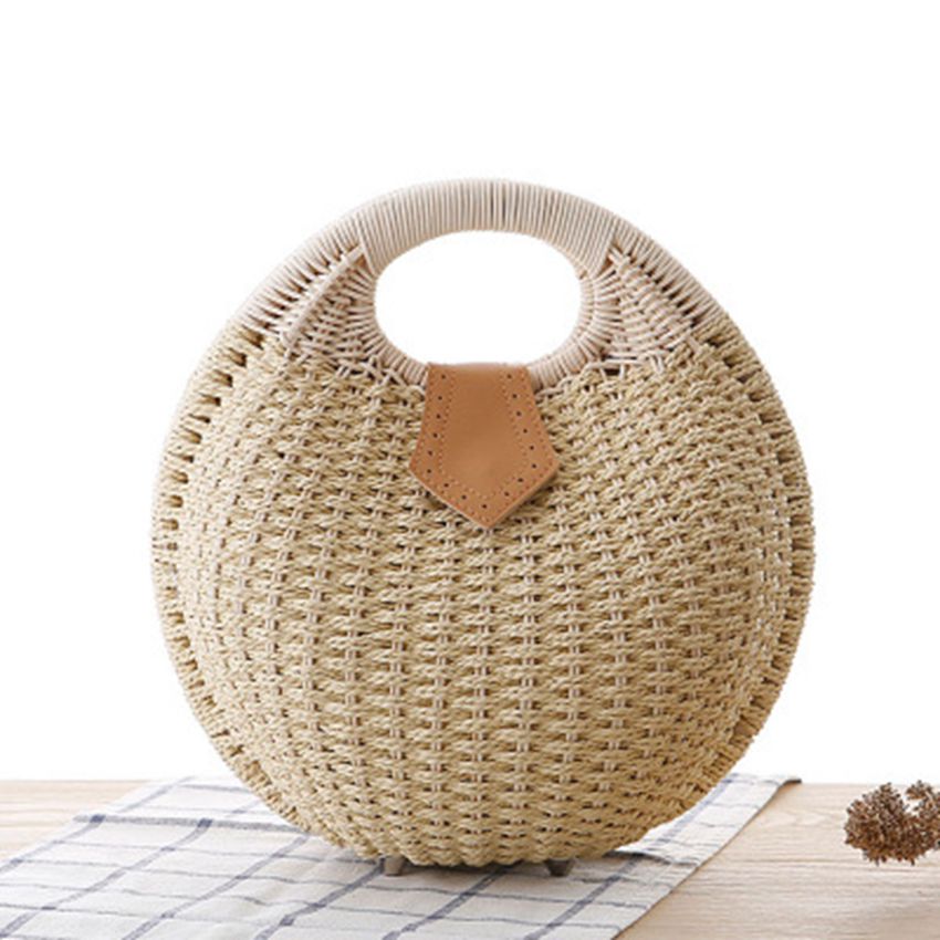 Koreaanse mode shell handtas persoonlijkheid leuke rotan tas strozak knit handtas leisure pakket