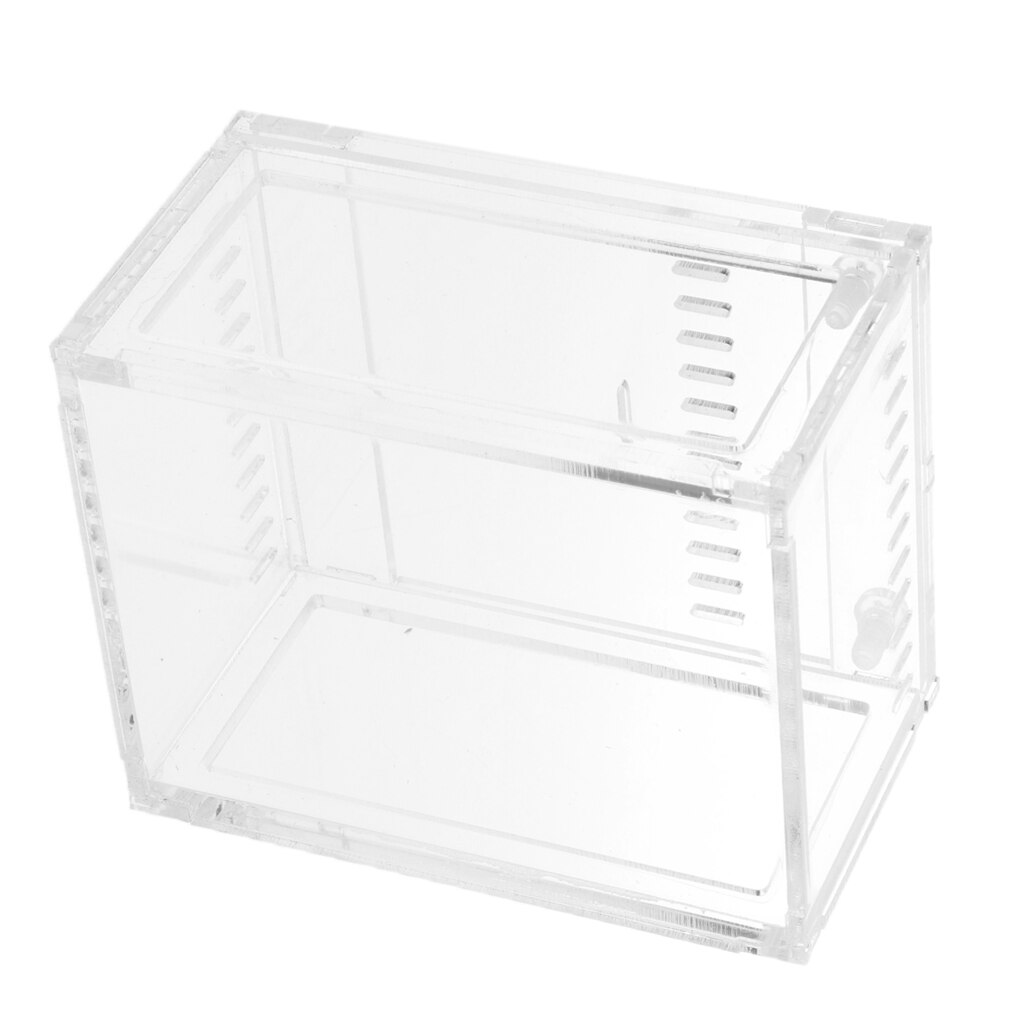 Reptile Terrarium Amphibian Habitat for Mini Pet Houses Acrylic Box Clear