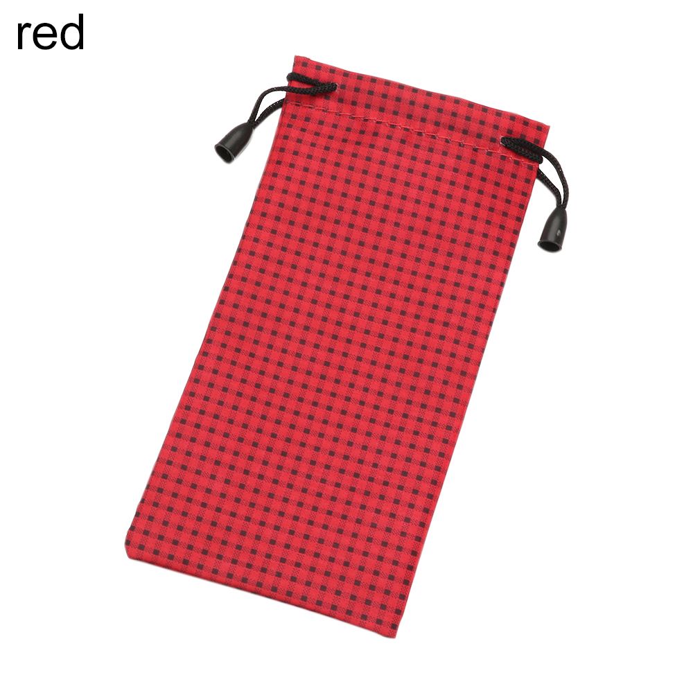 Sac en tissu imprimé pour lunettes, 1 pièce, pochette de lunettes de soleil étanche à la poussière, sac de transport pour lunettes optiques: red