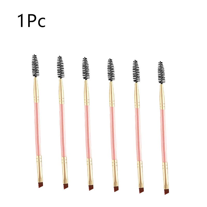 Double Ended Wenkbrauw Eye Brow Kam Borstel Beauty Up Kwasten Cosmeticstools Wimper Wands Snelle Levering 1Pc: Pink