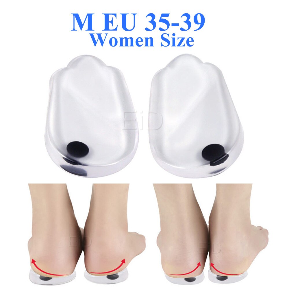 EiD Silicone Gel Orthotic Heel Pad for XO Legs orthopedic Varus Correct Plantar Fasciitis Pain Relief Foot Care Insert Insoles: M EU 35-39 Women