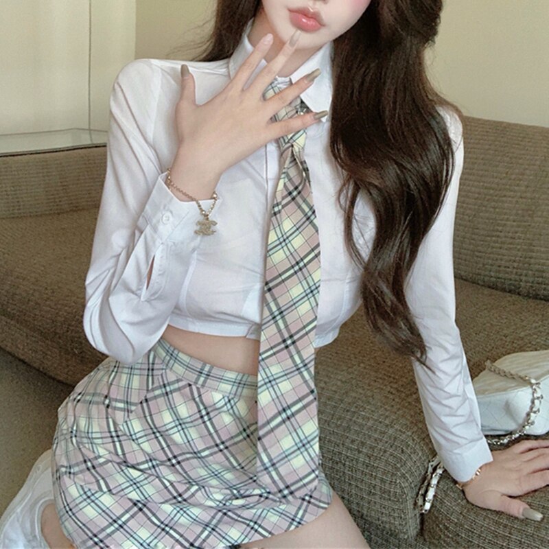 2022 japanese korean style girl jk uniform pure desire school uniform ol two-piece set coaplay pack hip skirt party clothing