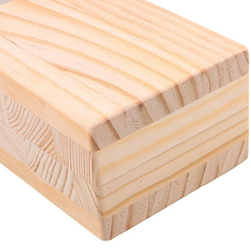 4PCS Bed Furniture Tripod Heavy Solid Wood Tripod, Coffee Table Padding Grooved Table Legs Increased Wooden Blocks Furniture Leg