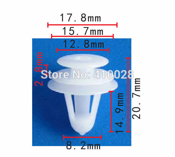 shhworldsea 100PCS panel wykończenia drzwi samochodu uchwyt weatherstrip retainer panel wykończeniowy klips tylnej klapy dla jeep dla toyota: Srebrny