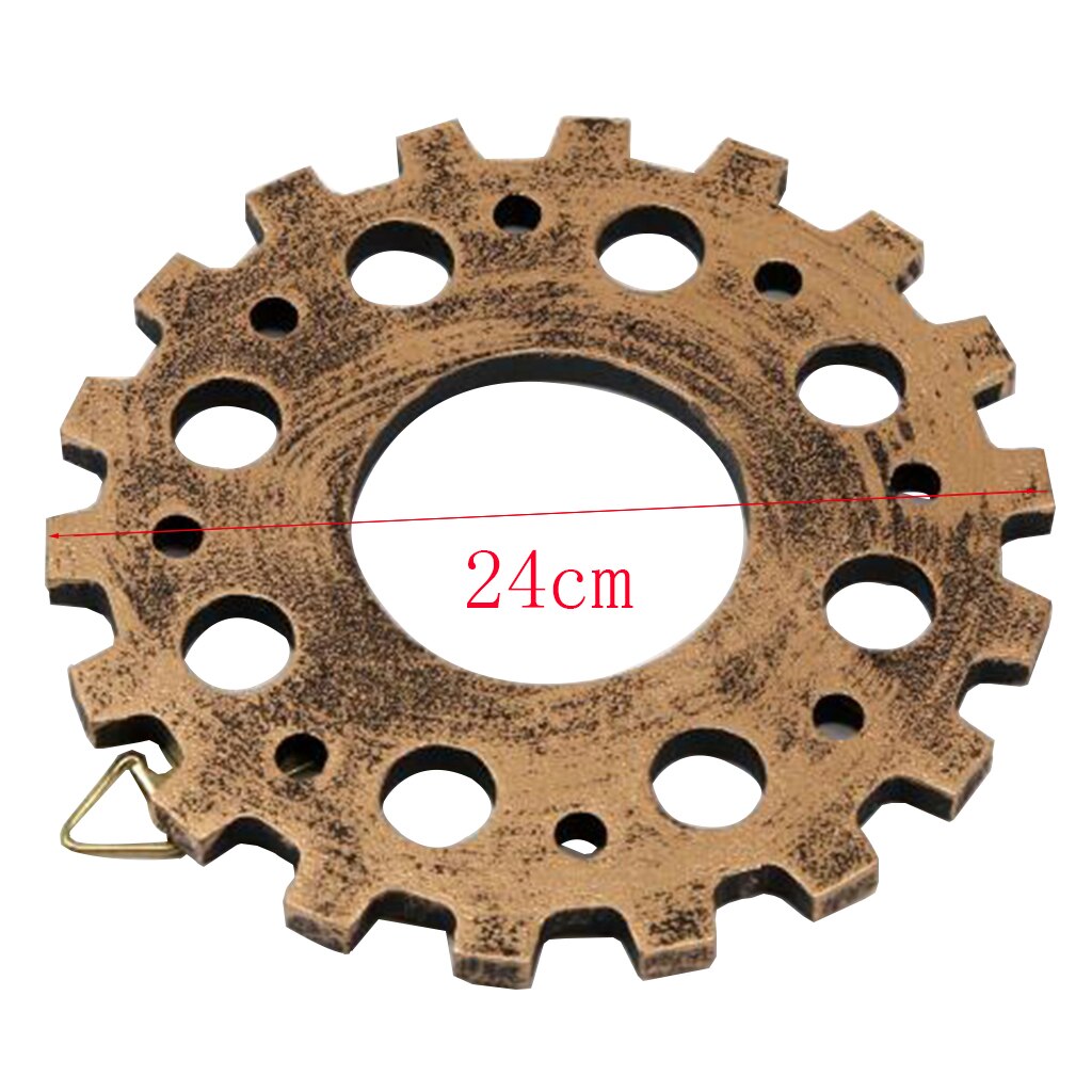 Rustic Wooden Gear Industrial Style Wooden Wheel Gear Crafts Wall Ar Sculpture Hanging Decor