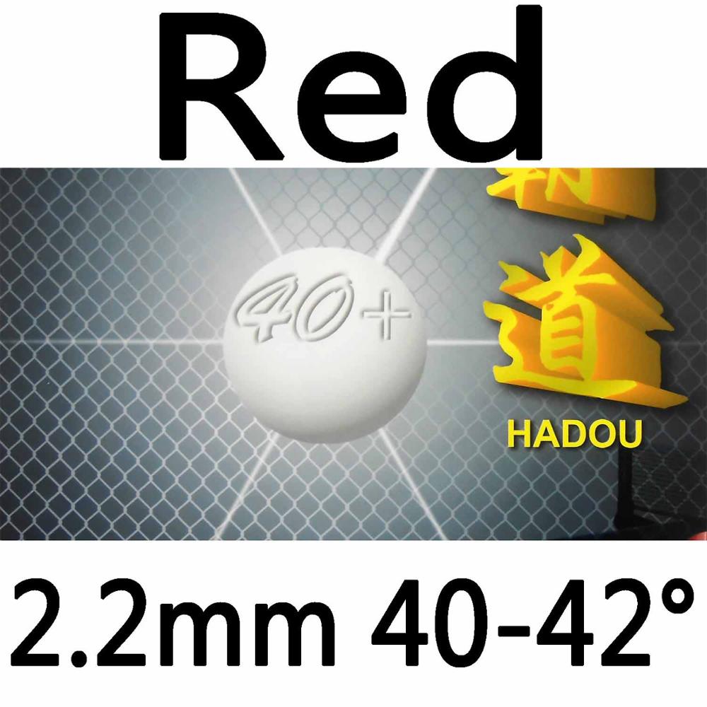 Palio HADOU – Tennis de Table en caoutchouc avec plus de 40 tuyaux, ping-pong avec éponge de 2.2mm: Red 2.2mm H40-42