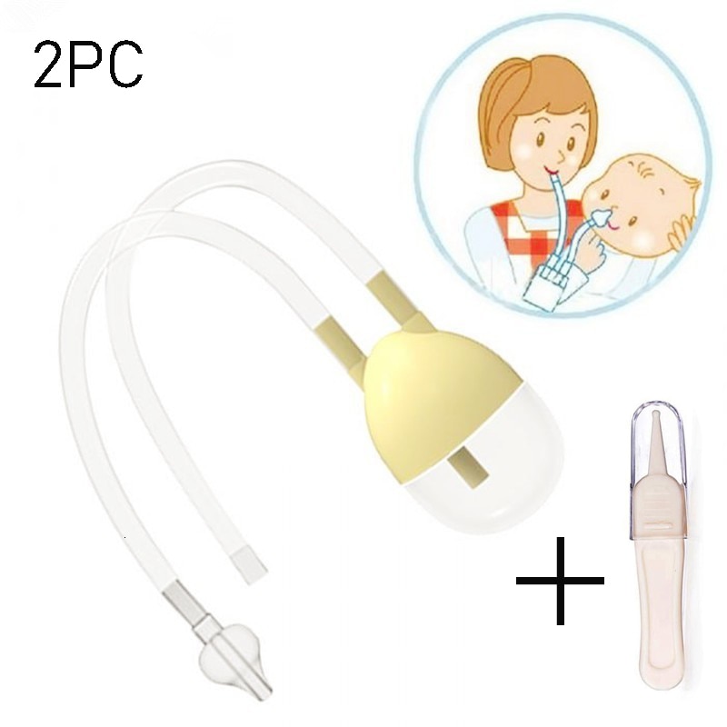 2 Stuks Baby Veiligheid Vacuüm Zuig Neuszuiger Pincet Plastic Oor Neus Schoon Oren Vuile Baby Care Veilig Zorg Zuigeling oor Neus