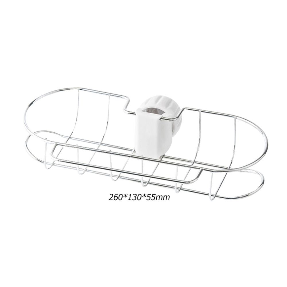 Stainless Steel Faucet Drain Hanging Rack faucet shelf sponge dish cloth finishing rack Bathroom Kitchen Sponge Organizer