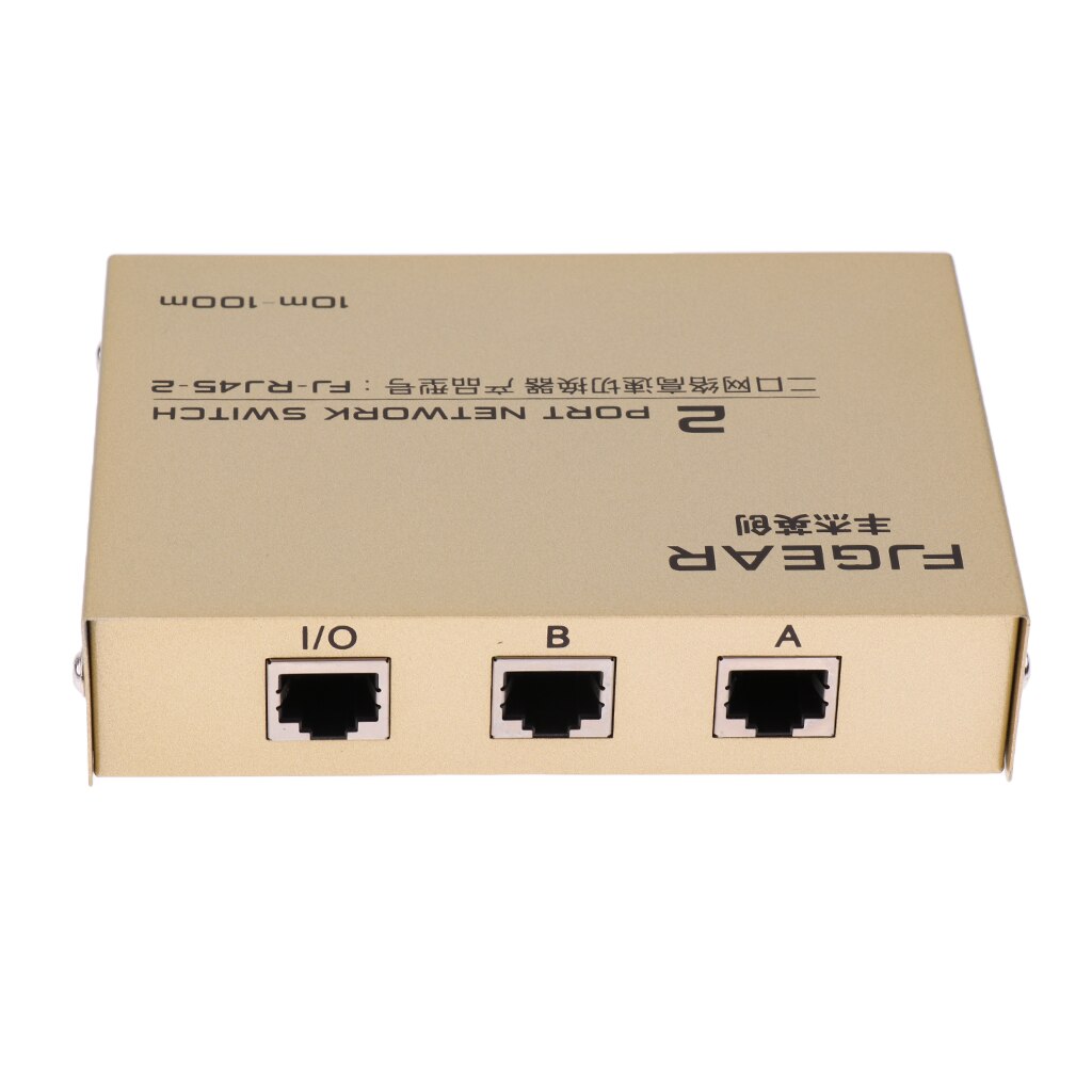 2Ports Manual AB Sharing Network Switch Box Selector Splitter Hub Gold