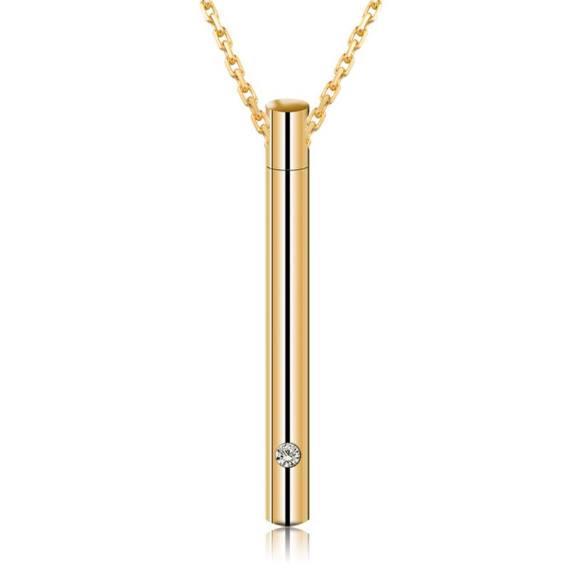 Porte-bijoux cylindrique en acier inoxydable pour animal de compagnie, porte-conteneur commémoratif de cendres, pendentif souvenir commémoratif: GD