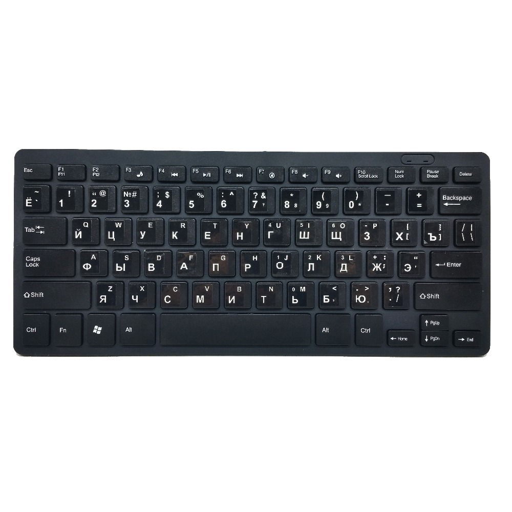 with Thai Arabic Russian Hebrew sticker Black Ultra thin Quiet Small Size 78 Keys Mini Multimedia USB Keyboard For Laptop PC