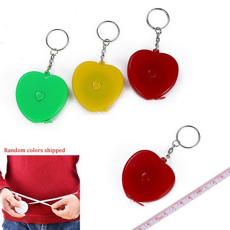 Calibrador de grasa corporal portátil, cinta métrica de Fitness para perder peso, para coser ropa, equipo retráctil de Fitness: 5 random color 1PC