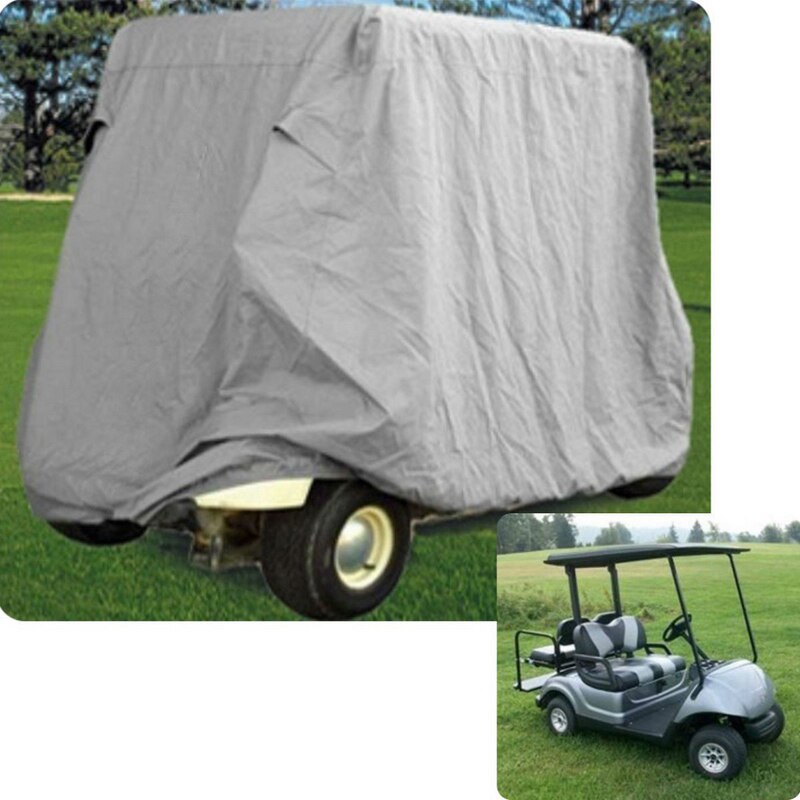 Waterproof Dust Prevention Golf Cart Cover For 4 Passenger Ez Go Club Car Yamaha Golf Carts Silvery