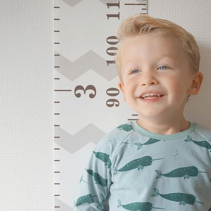 Børn meter væg diagram hængende højde vækst måle lineal baby børnehave indretning