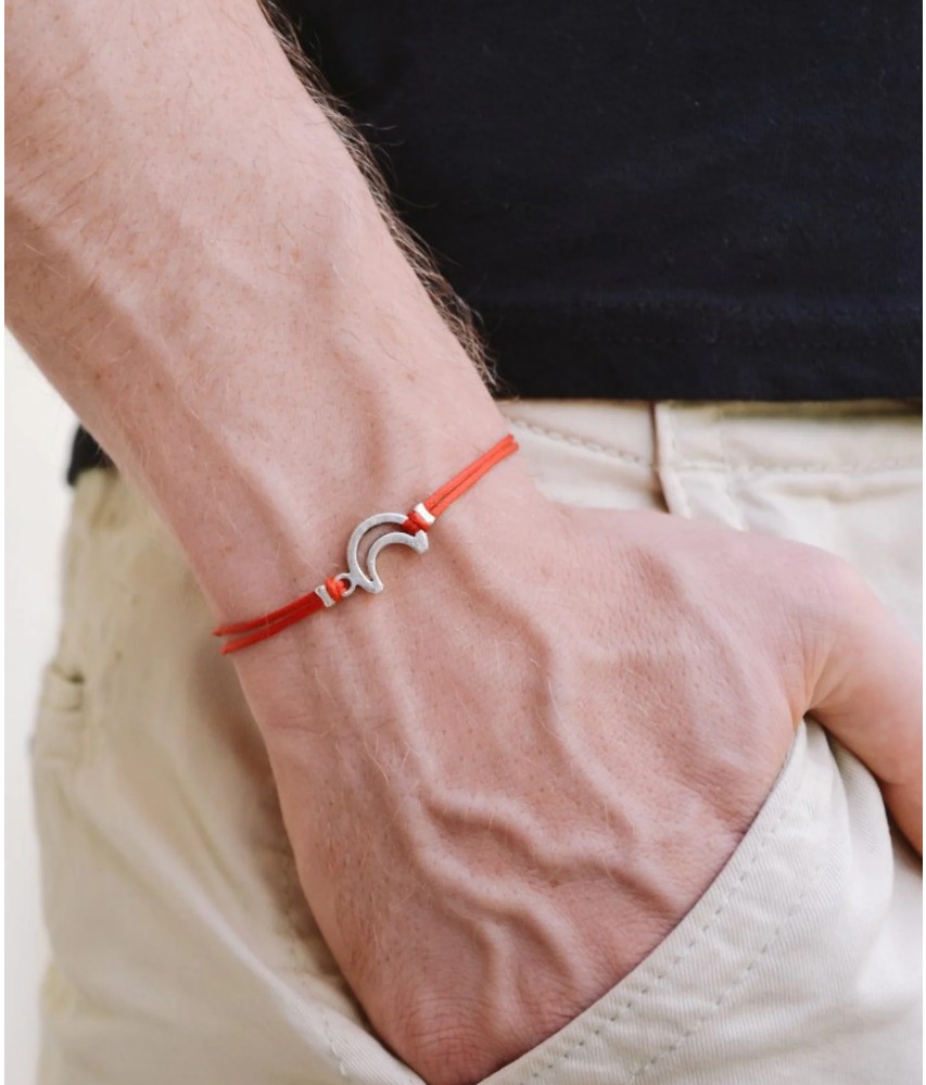 Pulsera Infinity Pulsera celta para hombre - Pulsera con nudo para hombre Joyería para hombre Pulsera OM Pulsera cruzada: Color amarillo claro