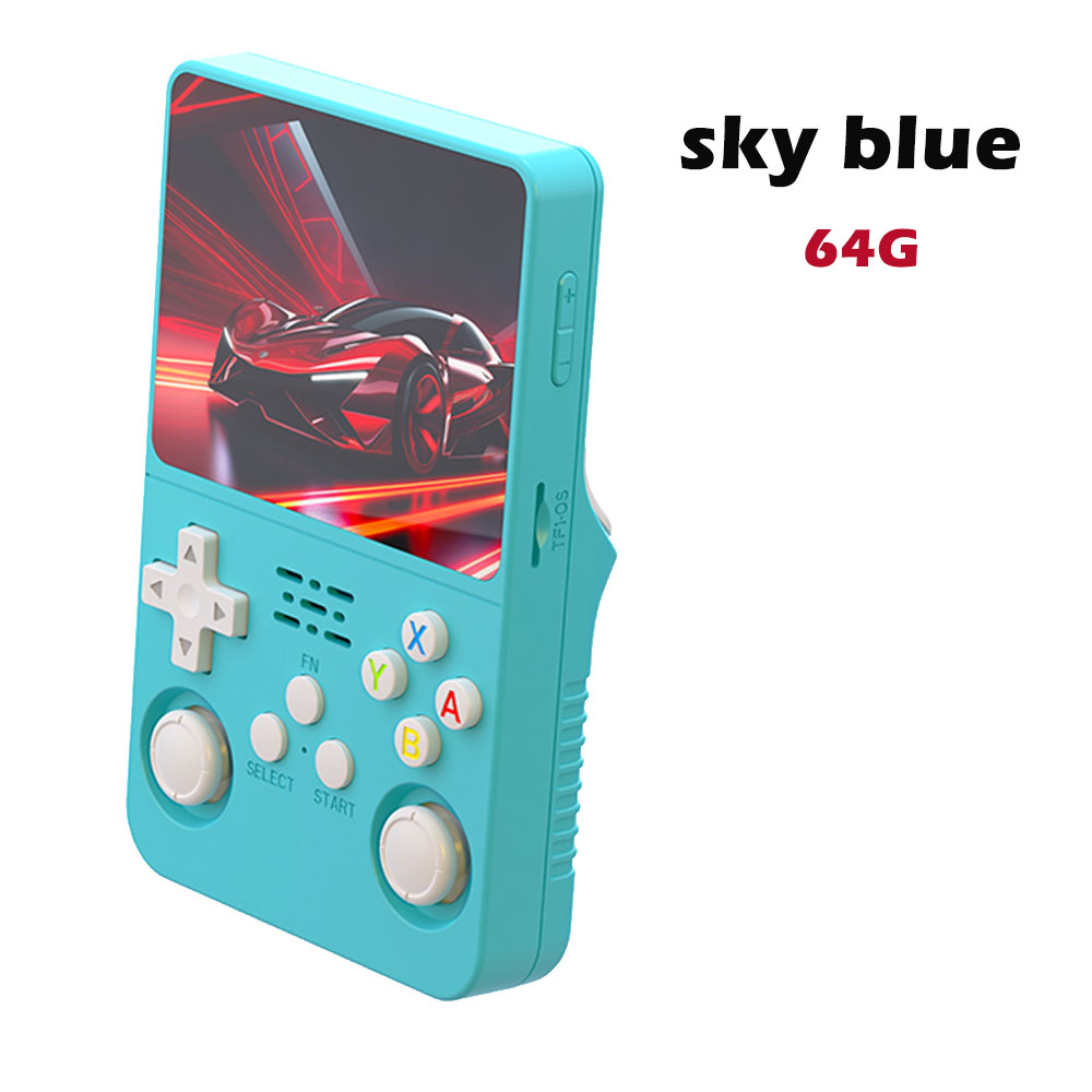 Console de jeu vidéo Open Source R36S, système Linux, écran IPS 3.5 pouces, lecteur vidéo de poche portable, jeux 64 Go, rétro déterminer: Argent