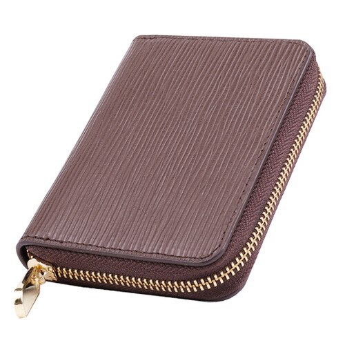 Geel Water Rimpel Split Lederen Unisex Korte Portemonnee Synthetisch Leer Credit Card Holder Business Tweeledig Portemonnee: Dark Brown