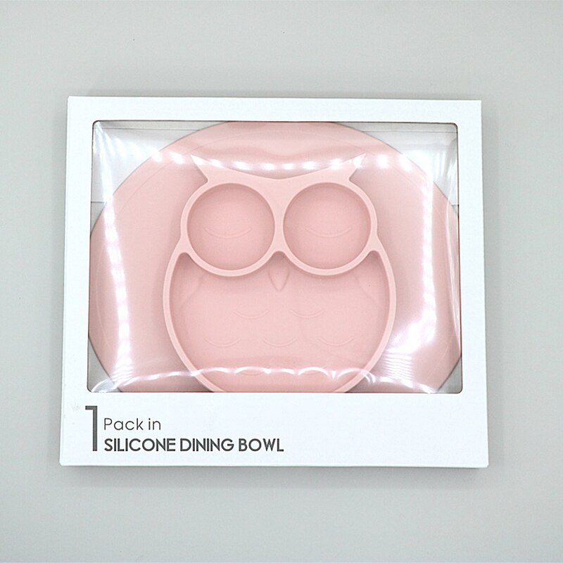Uil baby siliconen dinerbord uil dinerbord kinderdinerbord antislip rooster aanvullend voedsel dinerbord voedselveilig