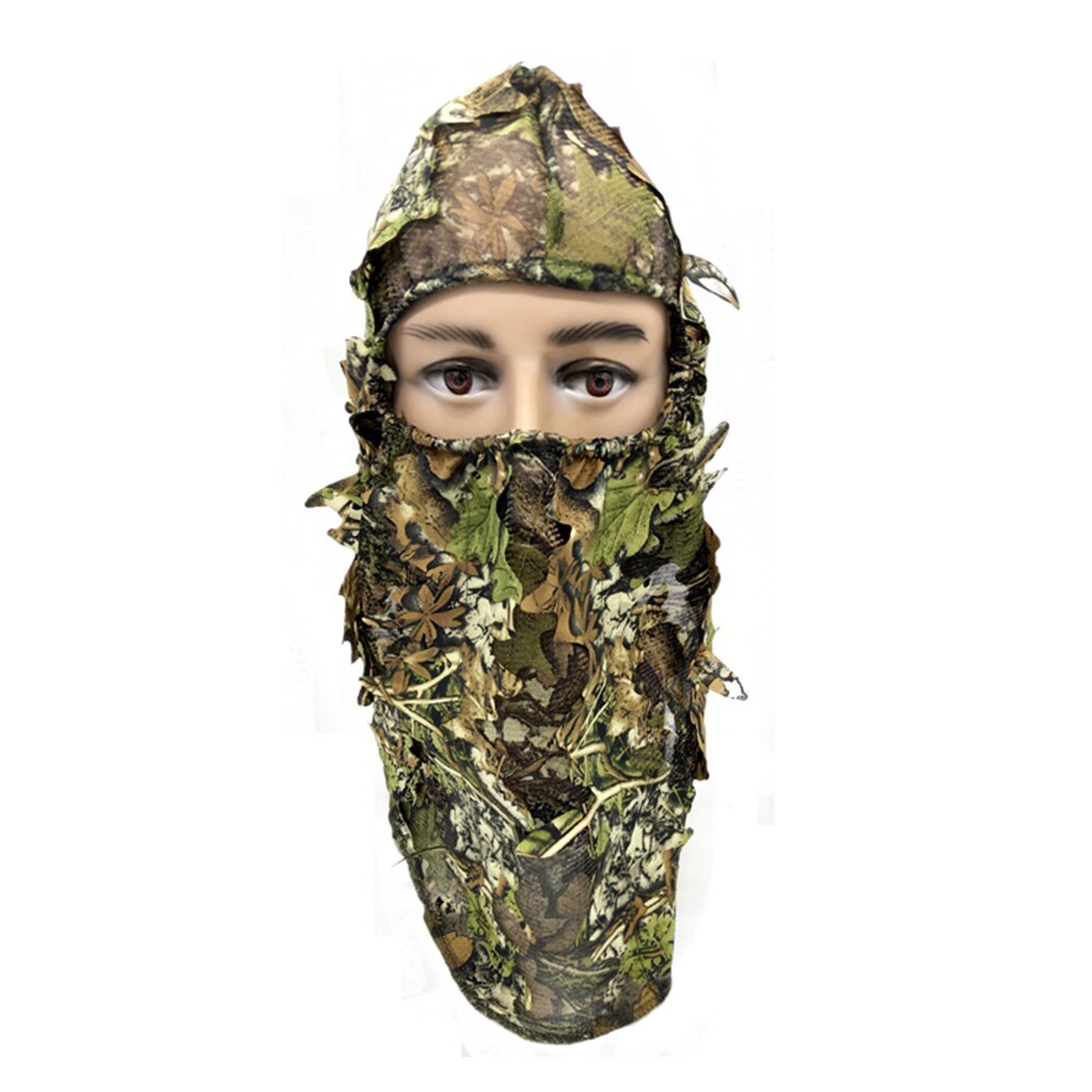 Jagd Tarnung Maske Blatt Wald Atmungsaktive Kopfbedeckungen Volle Gesicht Camo Millitary Jagd Deckel Zubehör