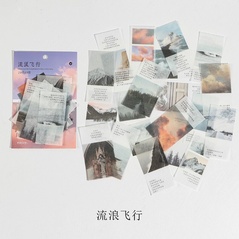 30 pcs/lot INS photo sky Flowers stickers DIY diary Journal decoration label aesthetic sticker album scrapbooking Notebook: G