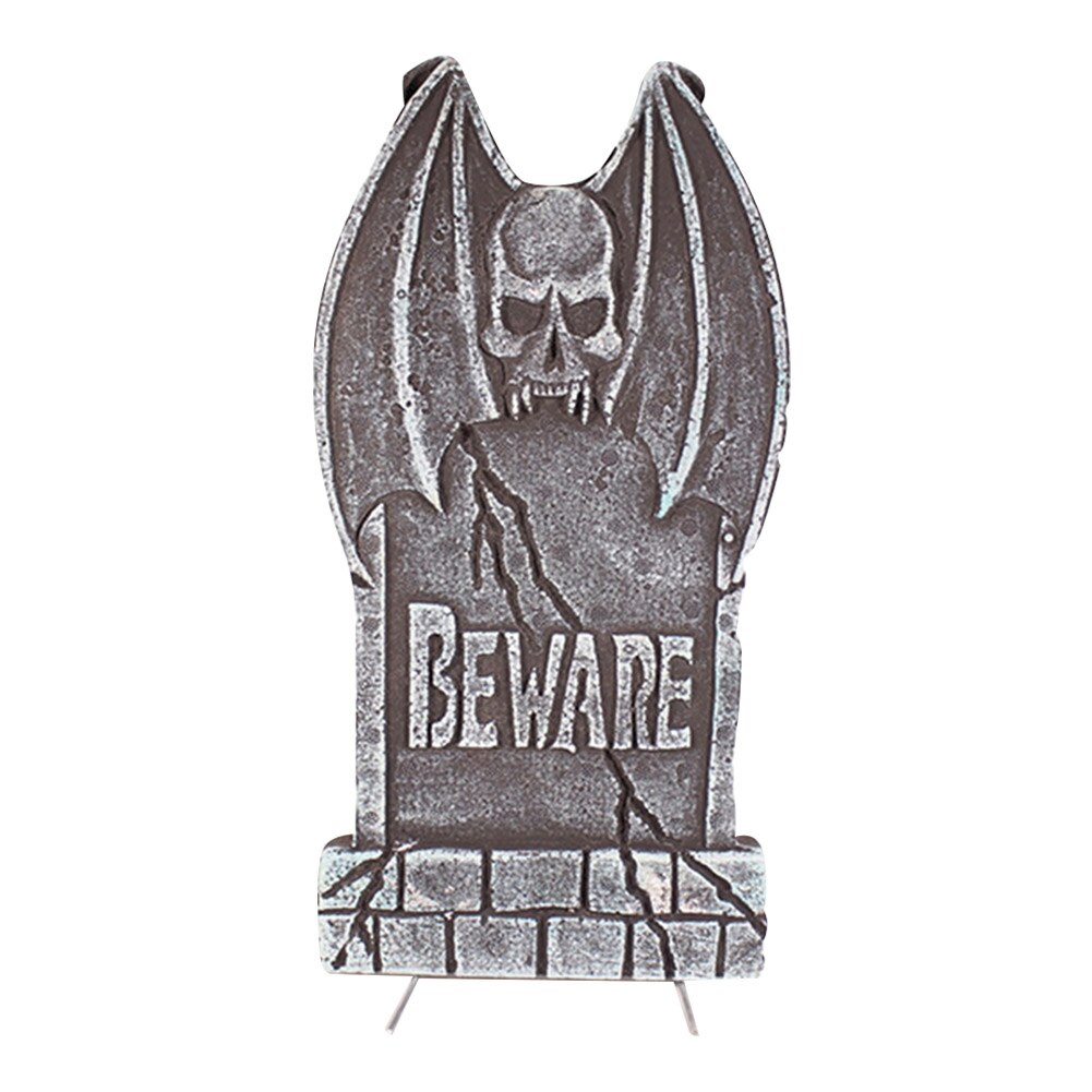 Décorations Halloween Pierres Tombales - Lot De 6 Avec Piquets | PVC Résistant Pour Jardin Effrayant