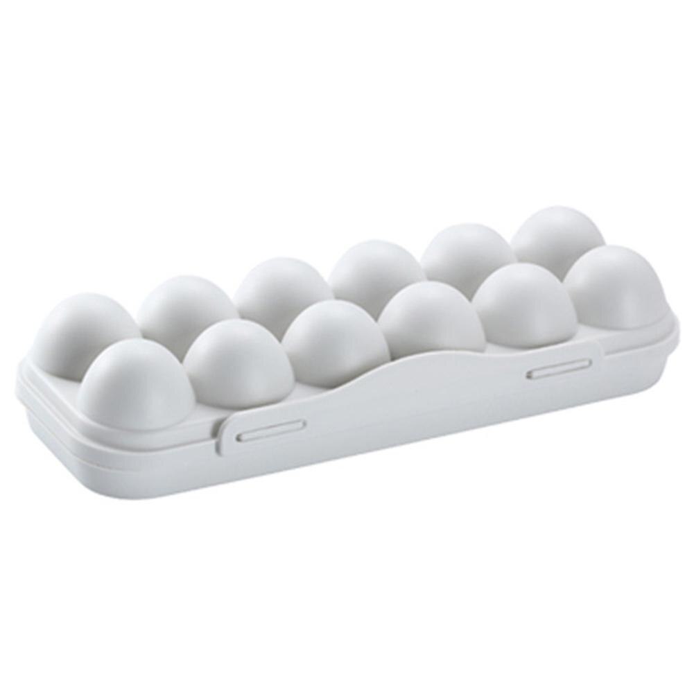 2/4/6/12 Grids Egg Storage Box Home Kitchen Organizer Egg Holder Container Case Portable Outdoor Camping Picnic Eggs Boxes Case: Gray 12 Grids