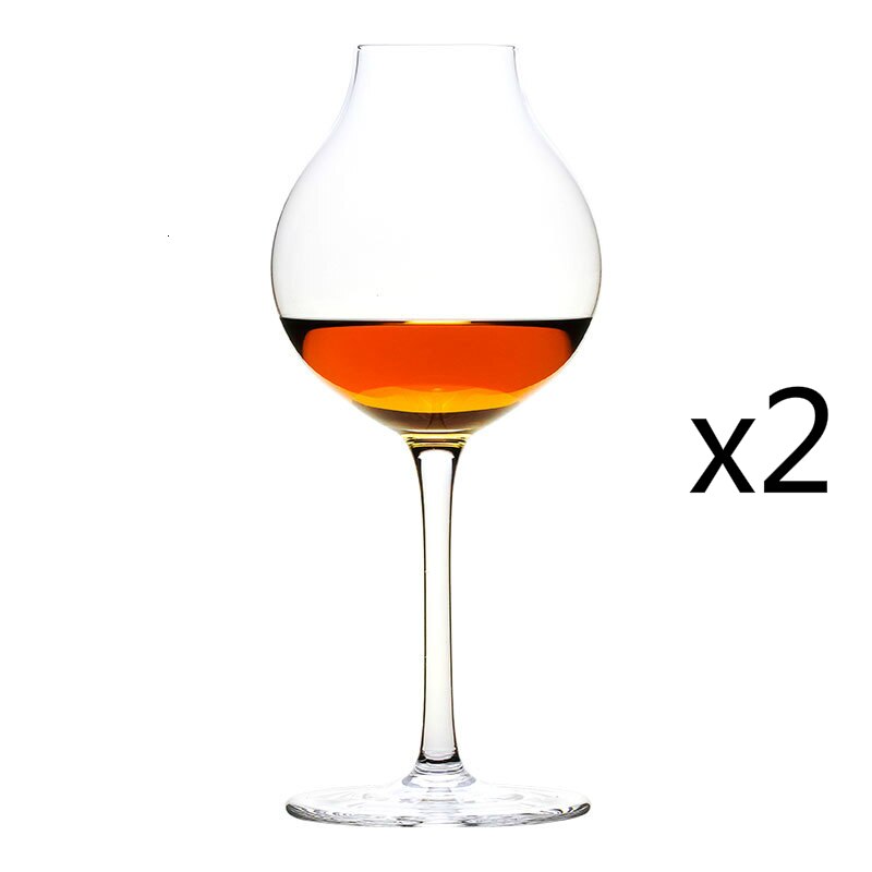 Super Niche Blender's Whiskey Glass For Bartender Wine Taster Crystal Octomore XO Brandy Liqueur Whisky Goblet Cup: 2 Pcs Glass