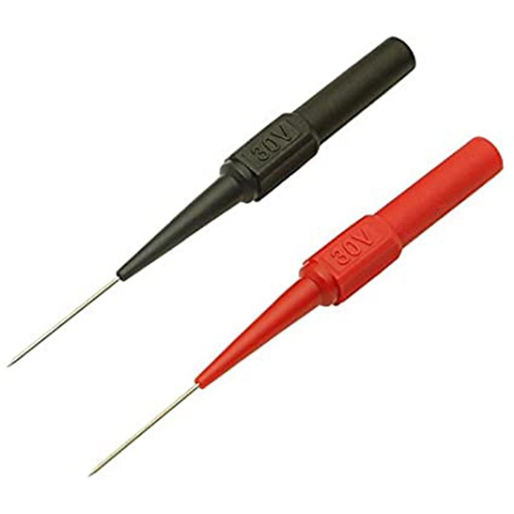 2Pcs Test Probe Instrument Parts & Accessories Needle Multimeter Tools Black/Red For Banana Plug Car Test Puncture Line