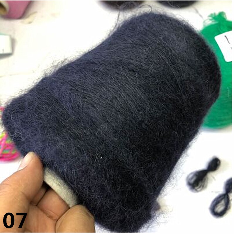 Ovillo de lana de Merino de 250g para ganchillo tejido a mano, lana de bebé amigable con la piel, bufanda artesanal, chal, hilo de suéter XJ69: 07-250g