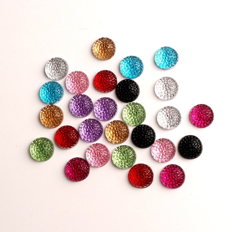 100 Stuks Gemengde Resin Bling Ronde Kristal Decoratie Craft Plaksteen Cabochon Versieringen Voor Scrapbooking Leuke Diy Accessoires: 12mm