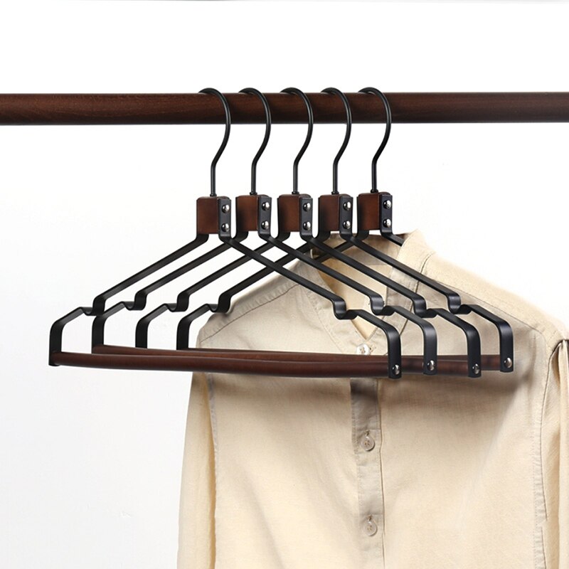 Metal Wood Clothes Hanger Organizer Closet Wooden Coat Pants Hangers for Clothes Kledinghangers Kleding Wetsuit Hanger Rack