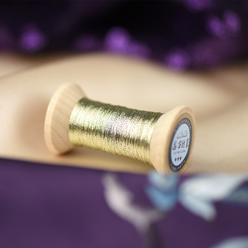 Amber gold series of Gold thread/French embroidery thread/embroidery spool/colorful gold embroidery thread /50 meters/roll: 3