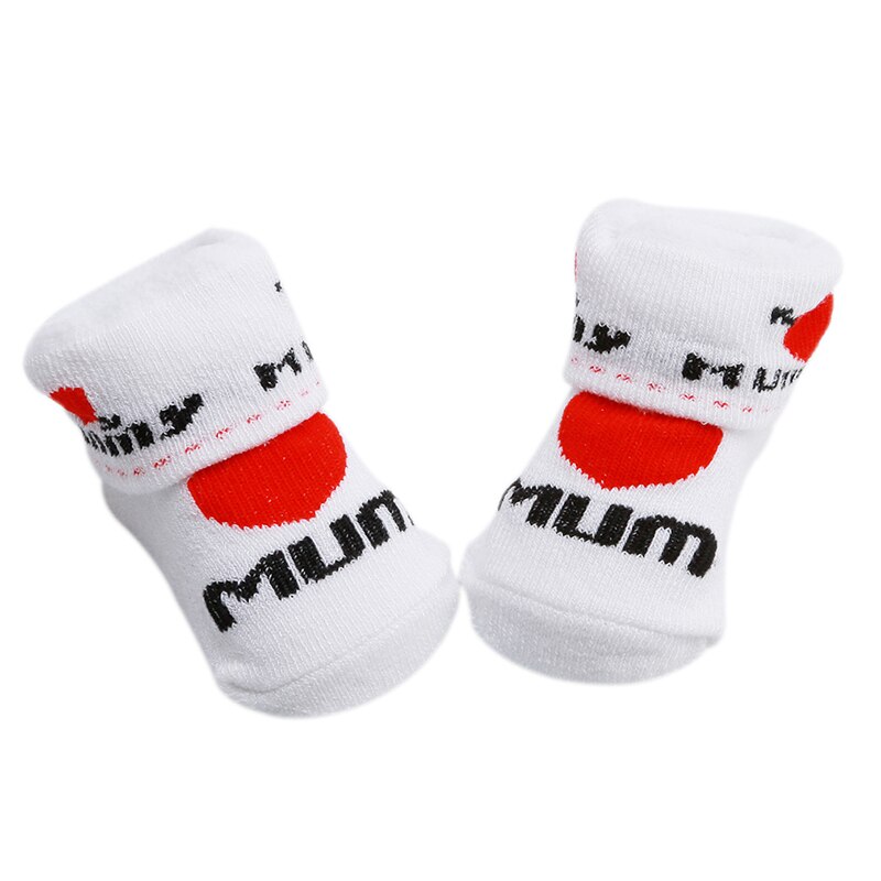 Baby Socks Rubber Slip-resistant Floor Socks Love Dad Love Mom Cartoon Kids Socks For Girls Boys 994604