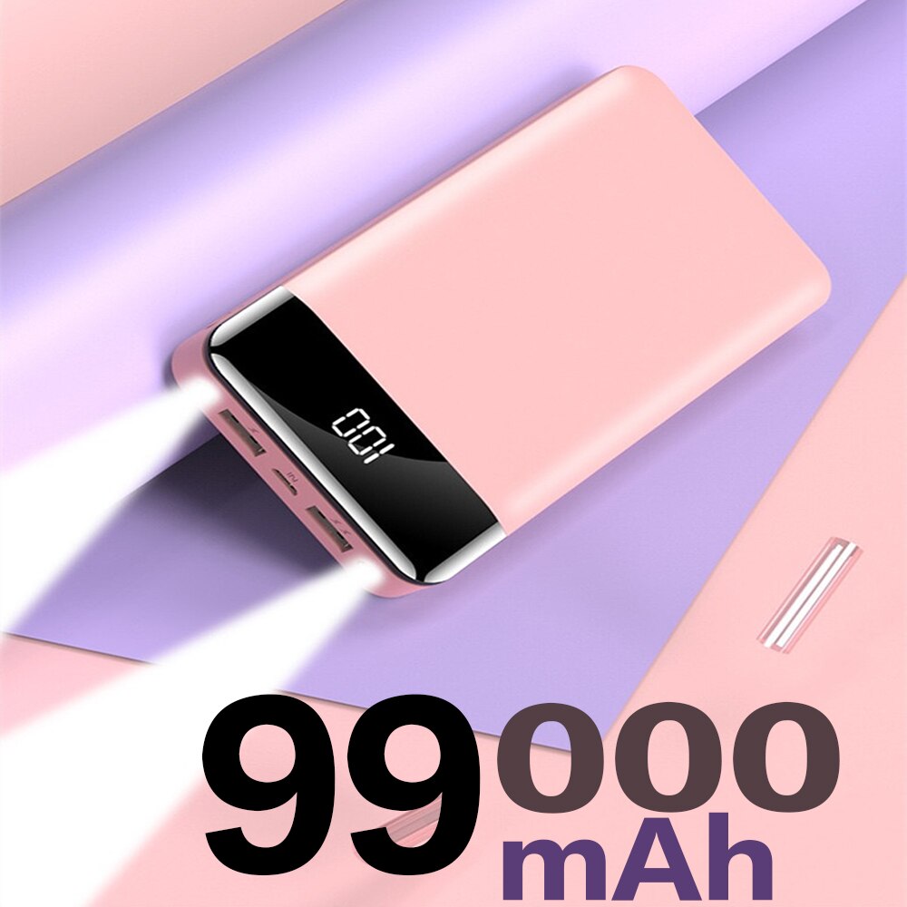 Power Bank 99000Mah Draagbare Opladen Charger Power Bank 99000Mah Mobiele Telefoon Externe Batterij Poverbank Voor Xiaomi Mi