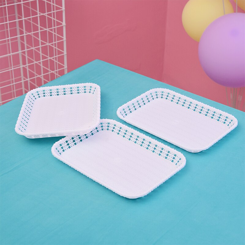 3 Tier Food Grade Plastic Fruit Dessert Plate Cake Stand Wedding Birthday Party Decor Macaron Plates 2 Tier: 3 pcs small plate