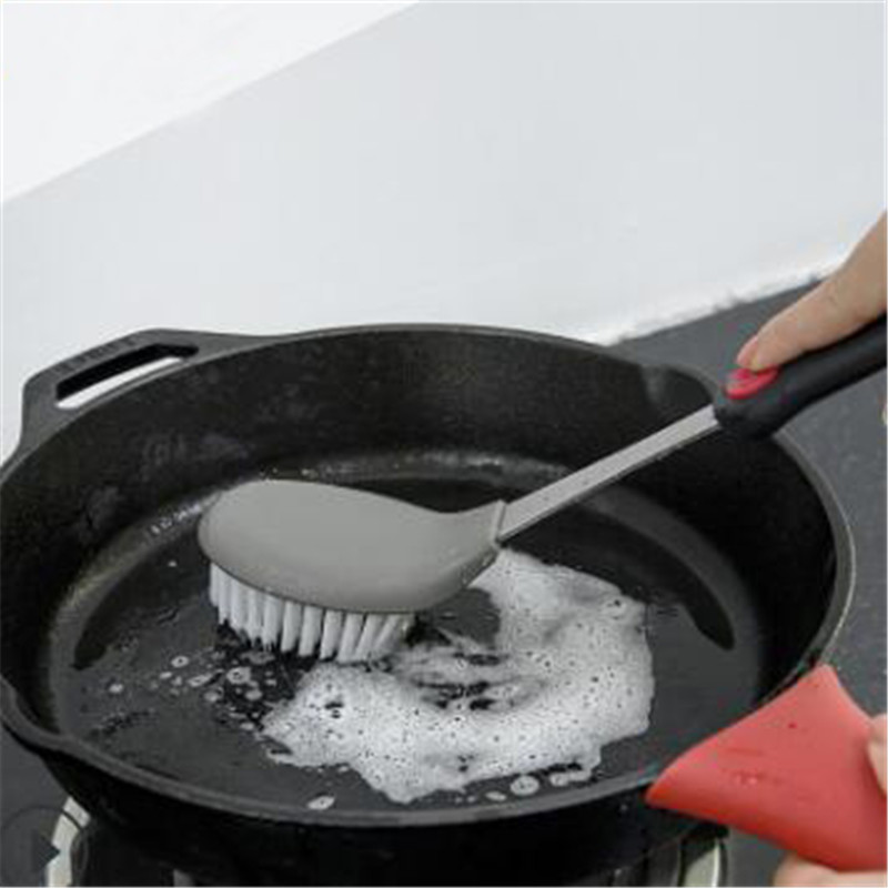 Espátula de silicona antiadherente con mango de acero inoxidable, pala de Wok, tortita de silicona, cuchara para cocina, utensilios