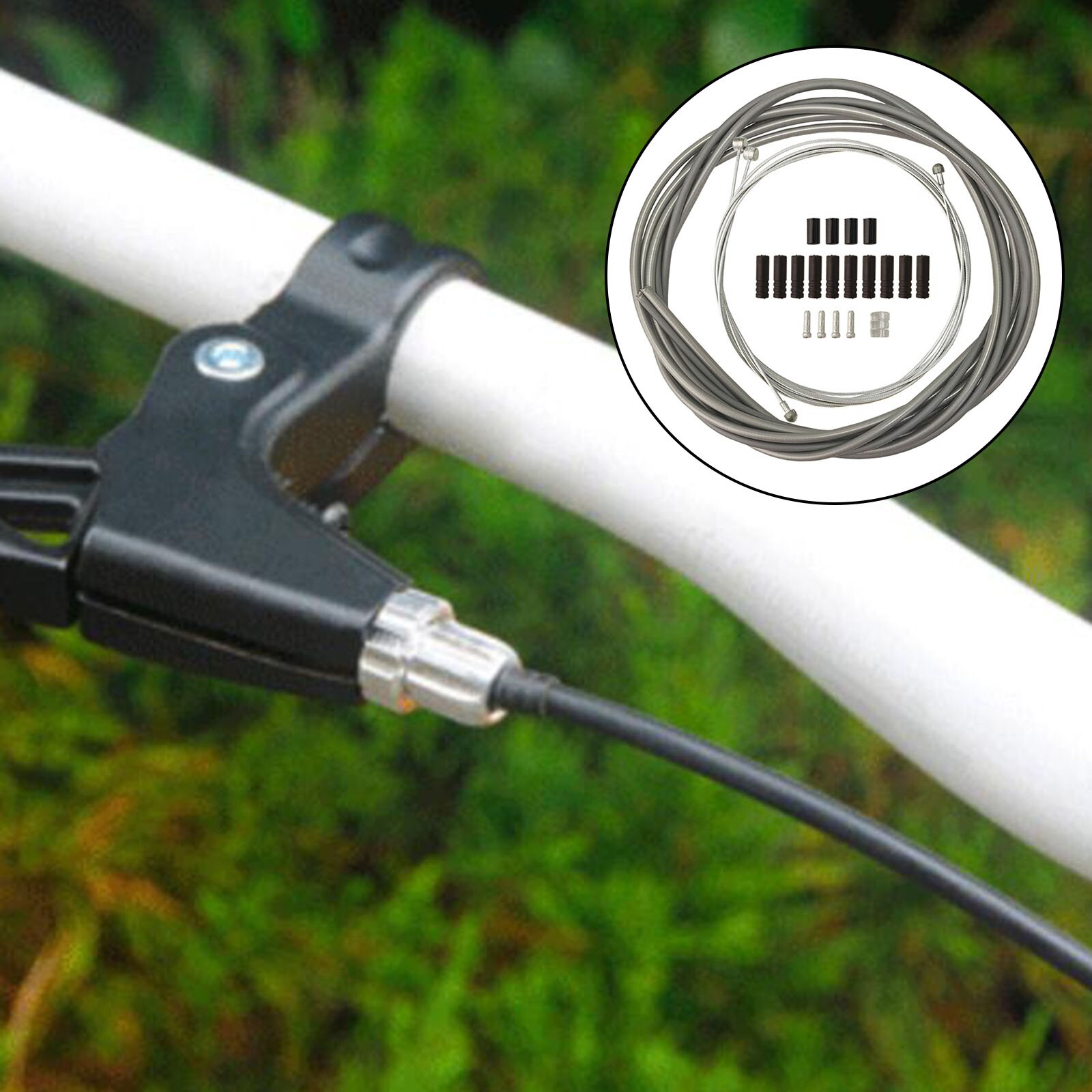 Ensemble universel de boîtier de câble de frein de vélo er/dérailleur et frein, boîtier de câble de frein de 2.5m (OD 5mm), boîtier de câble de 2m er (OD 4mm): Gray