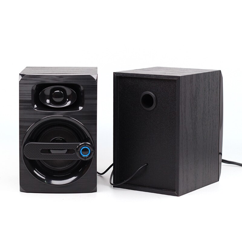 Draagbare mini usb bedrade houten combinatie luidspreker 2.0 multimedia computer luidspreker bas stereo muziekspeler subwoofer luidspreker pc