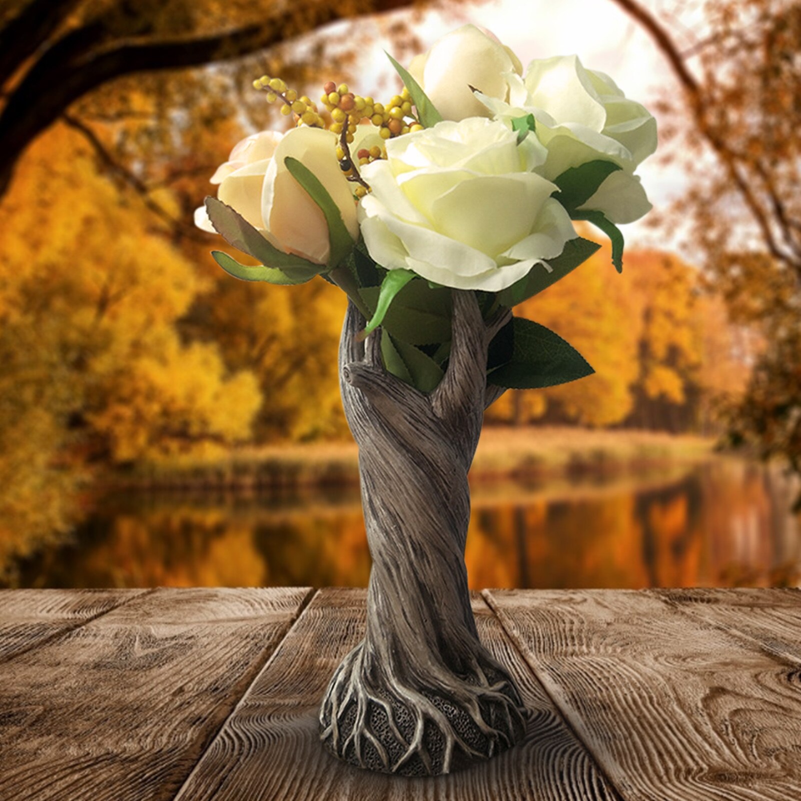 Nordic Tree Trunk Shape Flower Vase Home Decor Flower Holder Centerpiece Arts Flower Pot Modern Flower Vase Ornaments