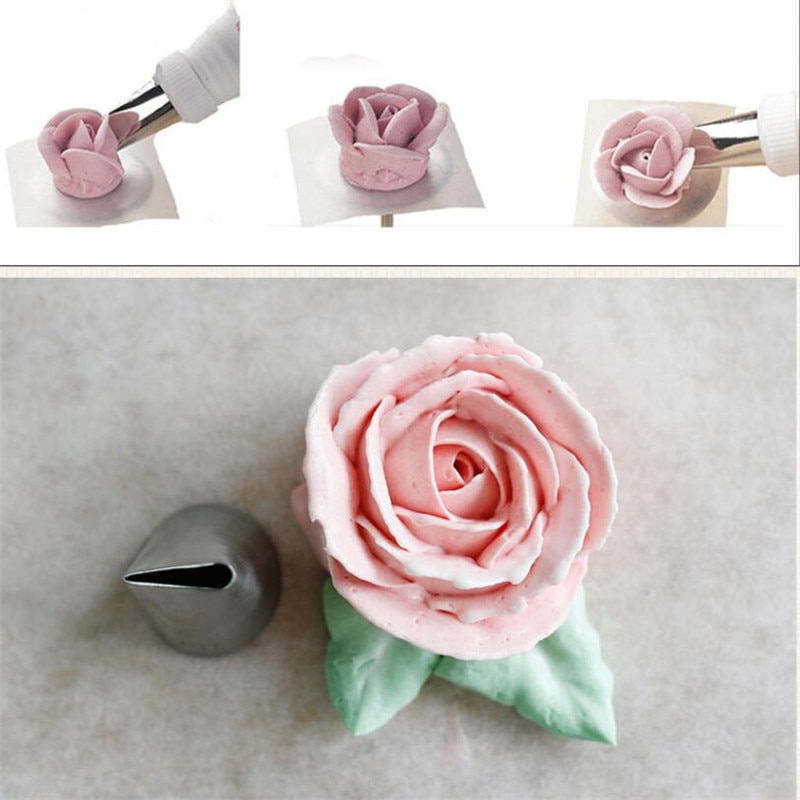 5Pcs #123 #124K #126K #127 #128 Rozenblaadjes Rvs Icing Piping nozzles Fondant Cake Decorating Pastry Tips Gereedschap Bakvormen