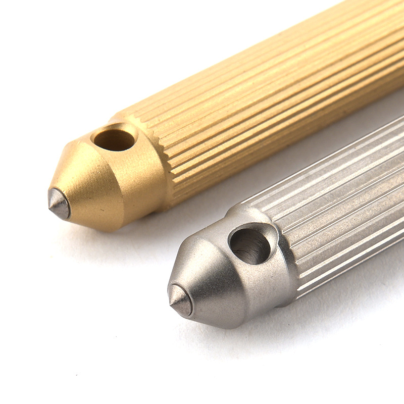 Titanium Alloy Brass Ratchet Wheel Screwdriver With 2PCS S2 Bit EDC Riding Equipment Tungsten Head Broken Window Gadget