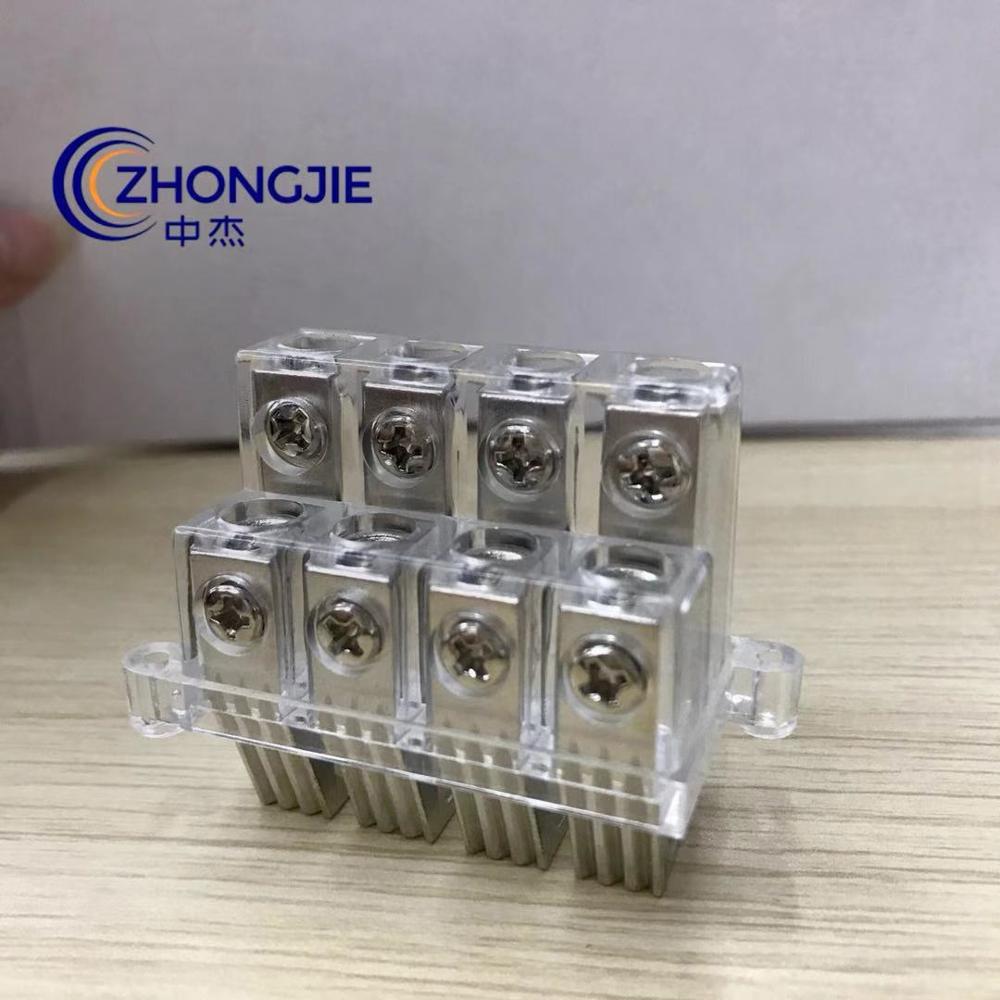Automotive power amplifier terminal post power junction base connector: Silver