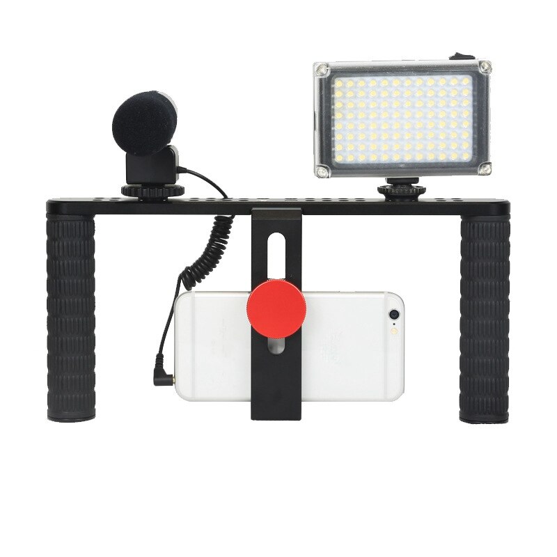 Universal Phone Cage, Smartphone Stabilizer Grip with Cold Shoe and 1/4