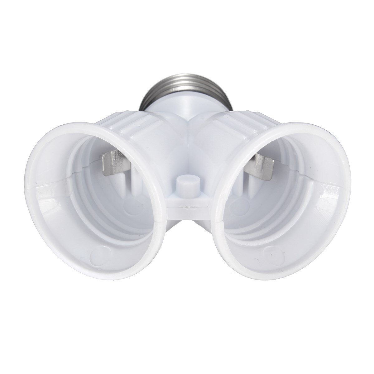 Lampe base  e27 to e27 dobbelt fatning lampe base holder converter splitter adapter til led lys pære 1a 220v