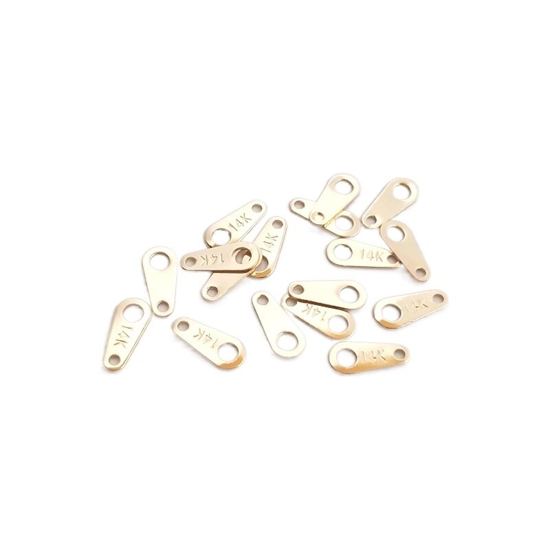 10 Teile/satz 14k18k Gold Überzogene Sterling Silber Schriftzug Tag Schmuck Anschluss Endet 8-Wort Schnalle Stück DIY Zubehör