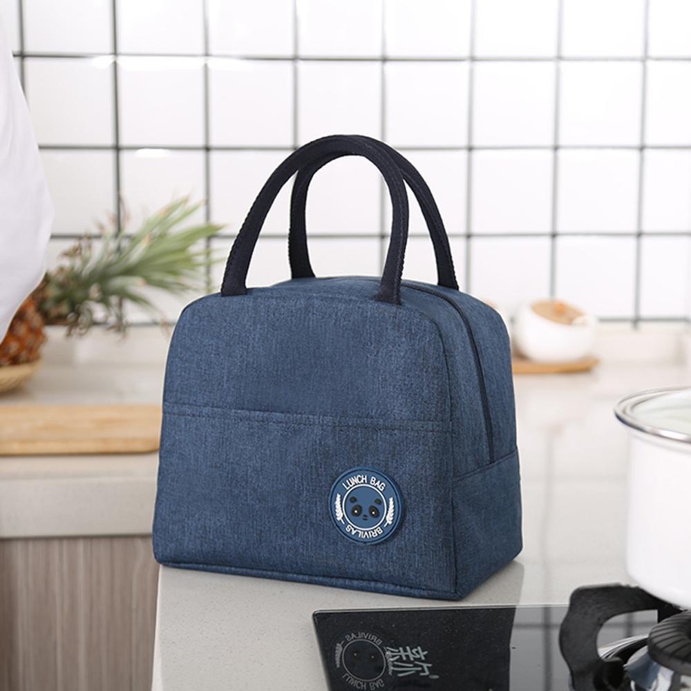 Bolsa de almuerzo fiambrera bolsa de comida Unisex bolsos para la comida para mujer para actividades al aire libre estilo Simple gran capacidad impermeable bolsa térmica #2