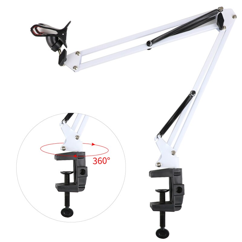 Universele Beugel Klem Voor Lange Arm Telefoon Tablet Holder Stand Vervanging Deel Desktop Clip Voor Microfoon Bureaulamp Ringlicht