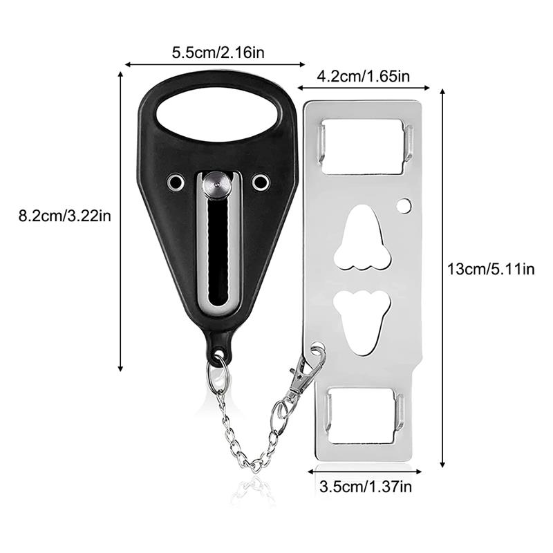 Serrure de porte Portable en métal, verrou de sécurité Anti-vol, pour la maison, l&#39;hôtel, le voyage