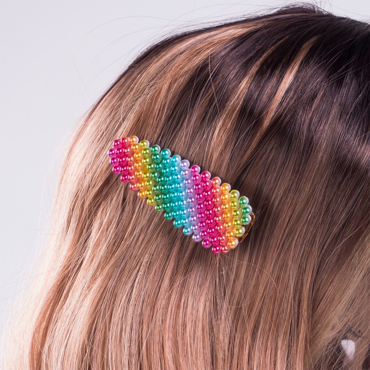 Babyaccessoires 5 stuks/sets dames meisjes schuif haarspelden regenboog parel kristal parel haarspeld grip haar hoofdtooi kinderen