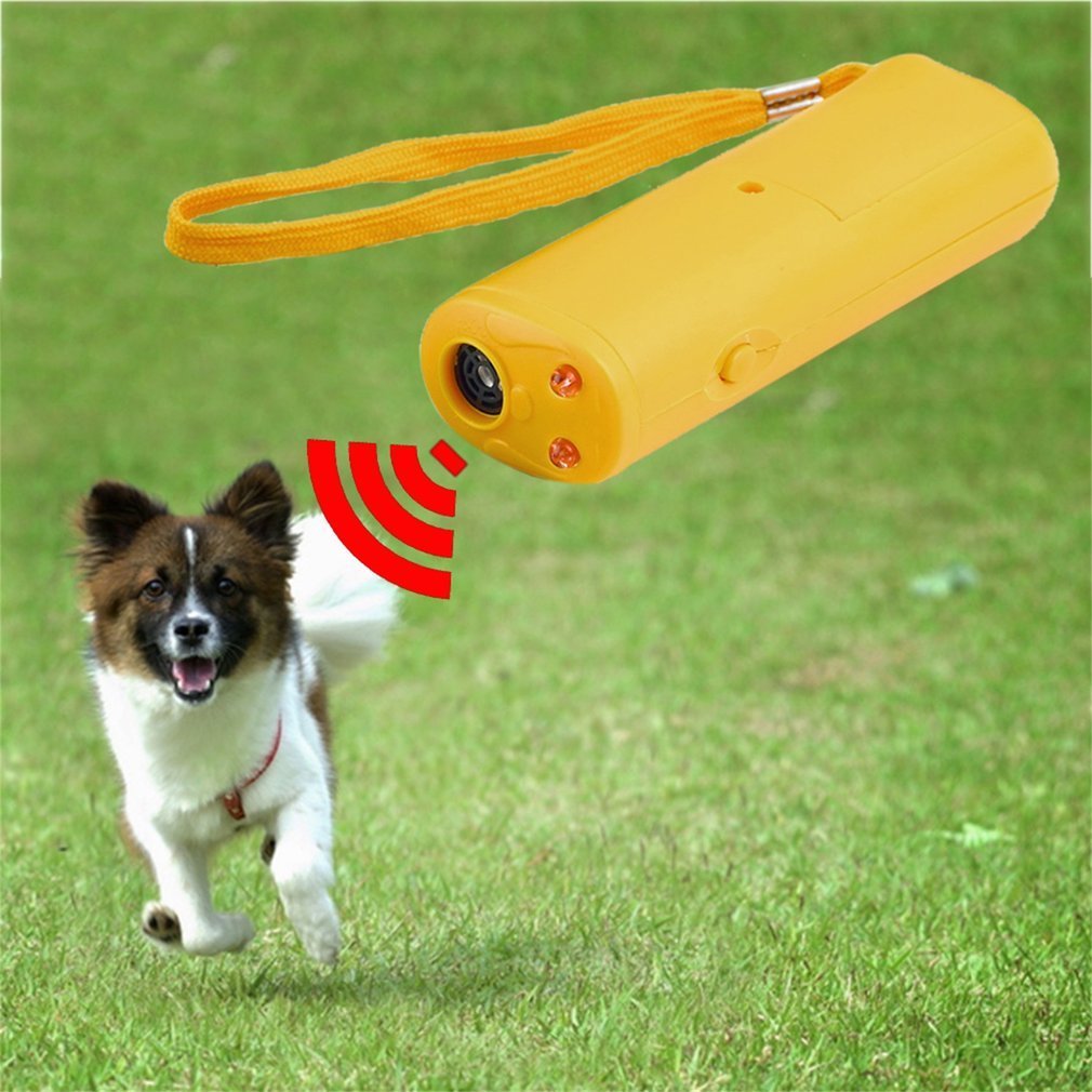 3 en 1 repelente ultrasónico de perros para entrenamientos de perros equipo Anti-Barking repelentes dispositivo perro corteza ladrar parar repelente dispositivo repelente